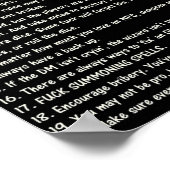 Poster Règles du DM Dragons de donjons explicites (Coin)