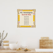 Poster Règles et objectifs de la classe pour les enseigna (Cuisine)