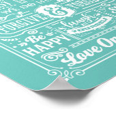 Poster Règles familiales Règles de la maison Nom de famil (Coin)