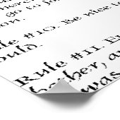 Poster Règles Les enfants n'apprendront pas (Coin)