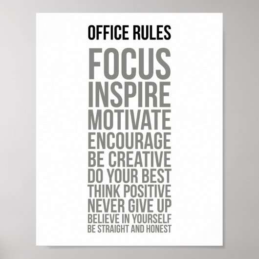 Poster Règles Office (Devant)