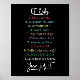 Poster Règles OT   ergothérapeute