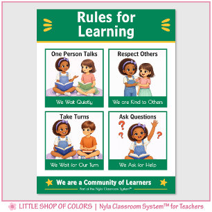 Poster Règles pour l'ancrage de l'apprentissage pour les