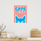 Poster Règles pour les chats ! (Cuisine)