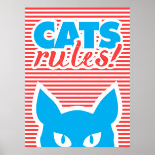 Poster Règles pour les chats !