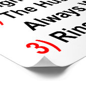 Poster Règles Pour Un Mariage Réussi (Coin)