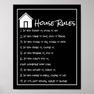 Poster Règles simples de la Maison Blanche et Noire