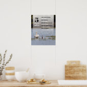 Poster Règles simples pour une vie heureuse (Cuisine)