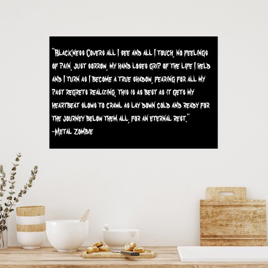 Poster regrets passés (Cuisine)