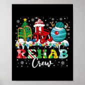 Poster Rehab Crew Wheelchair Santa Reindeer Rehab Nurse C (Devant)