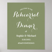 Poster Rehearsal Dinner Sage Green Welcome (Devant)