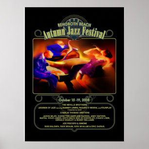 Poster Rehoboth Beach Automne Jazz Fest 2008