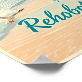 Poster Rehoboth Beach, Delaware – Vintage côtier (Coin)