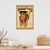 Poster Rehoboth, Lady on Beach (Cuisine)