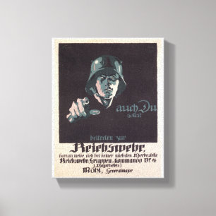 Poster Reich Army Propaganda Canvas Afdruk
