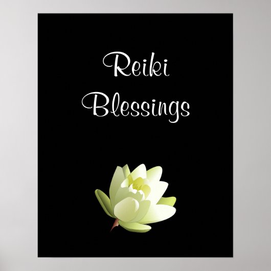 Poster Reiki Bénédiction blanche Lilly (Devant)