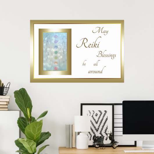 Poster Reiki Blessings design (Bureau à domicile)