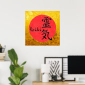 Poster Reiki Calligraphie Et Word 1 (Bureau à domicile)