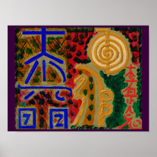 Poster REIKI Karuna Healing Master's Symbols