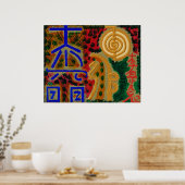 Poster REIKI Karuna Symboles du Maître de guérison (Cuisine)