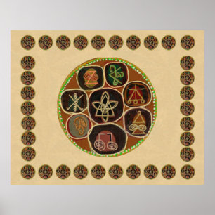 Poster REIKI Karuna Symboles du Maître de guérison