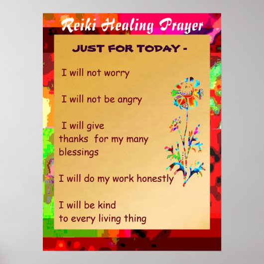 Poster REIKI Karuna Symboles du Maître de guérison (Devant)