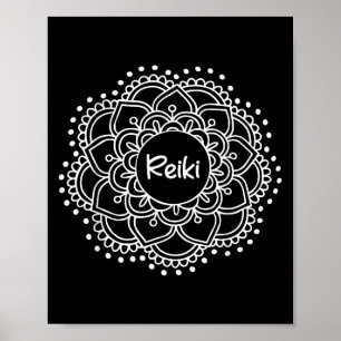 Poster Reiki Mandala. Inspirational Yoga Tee