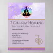 Poster Reiki Master Zen Lavender Chakra Energy Healer (Devant)