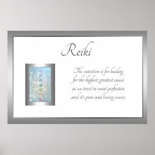Poster Reiki Poem Art design