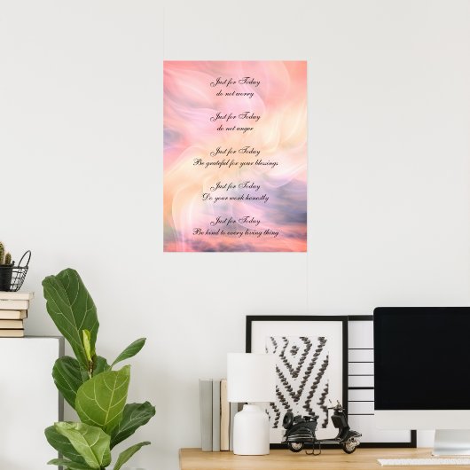 Poster Reiki Principles (Bureau à domicile)