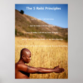 Poster Reiki Principles with Man (Devant)