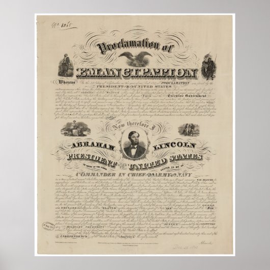 Poster Réimpression de la Proclamation d'émancipation de  (Devant)