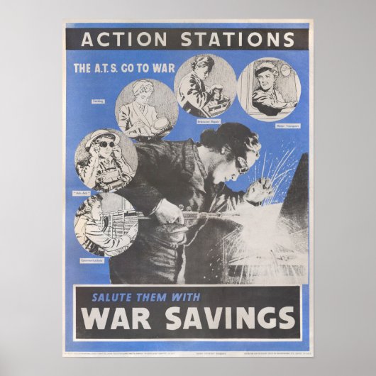 Poster Réimpression de l'affiche britannique de guerre. (Devant)