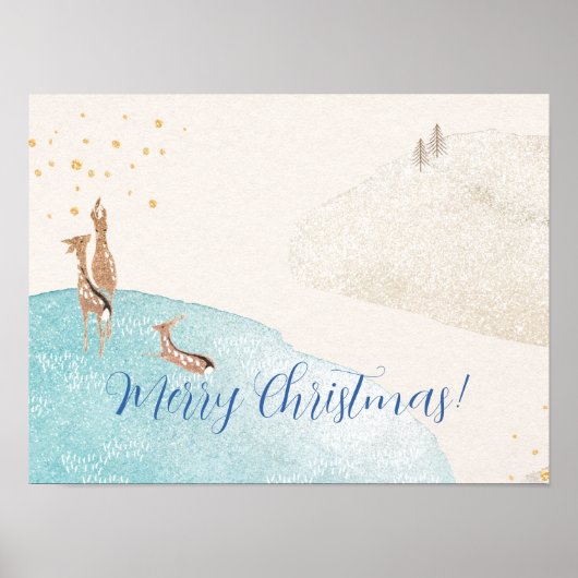 Poster Reindee de vacances d'hiver (Devant)