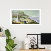 Poster Reindeer d'élevage, Laponie, assiette 47 de 'Le Co (Bureau à domicile)