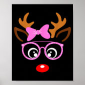 Poster Reindeer Face Matching Family Christmas Costume Wo (Devant)