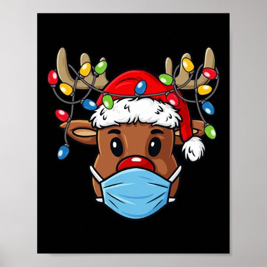 Poster Reindeer Joyeux Noël Fun Noël (Devant)