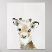 Poster Reindeer Woodland Nursery Art Imprimer (Devant)