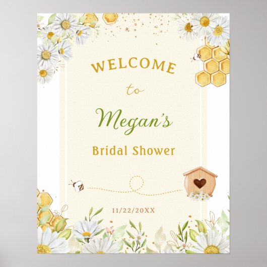 Poster Reine Abeille Mariée Bourdon Fête de Mariage (Devant)