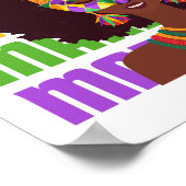 Poster Reine afro MARDI GRAS (Coin)