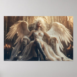Poster Reine Ange Éthérée de l'Affiche de Pouvoir Sacré