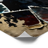 Poster Reine avec couronne en verre rouge cassé (Coin)