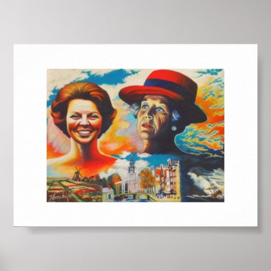 Poster Reine Beatrix 75 ans (Devant)