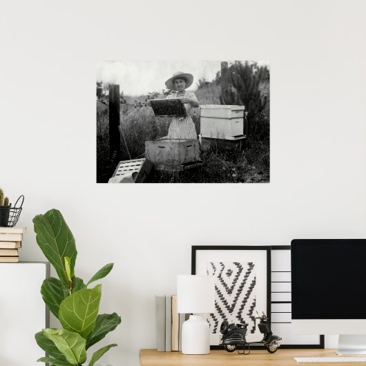 Poster REINE BEEKEEPER 19e siècle (Bureau à domicile)