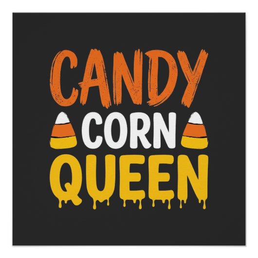 Poster Reine Candy Corn Graphique Halloween_1 (Devant)