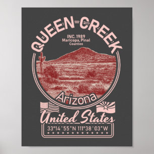 POSTER REINE CREEK ARIZONA - CAMPAGNE DE L'AUTOROUTE