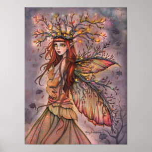 Poster Reine d'Automne Fairy Fantasy Art par Molly Harris