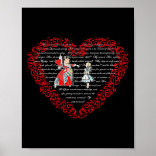 Poster Reine de coeur de la Saint-Valentin Alice au pays