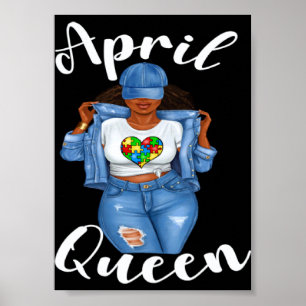Poster Reine de la magie des filles noires Avril de sensi