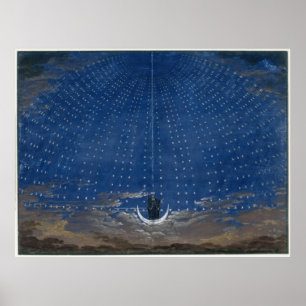Poster Reine de la Nuit de Mozart Magic Flute Flûte magiq